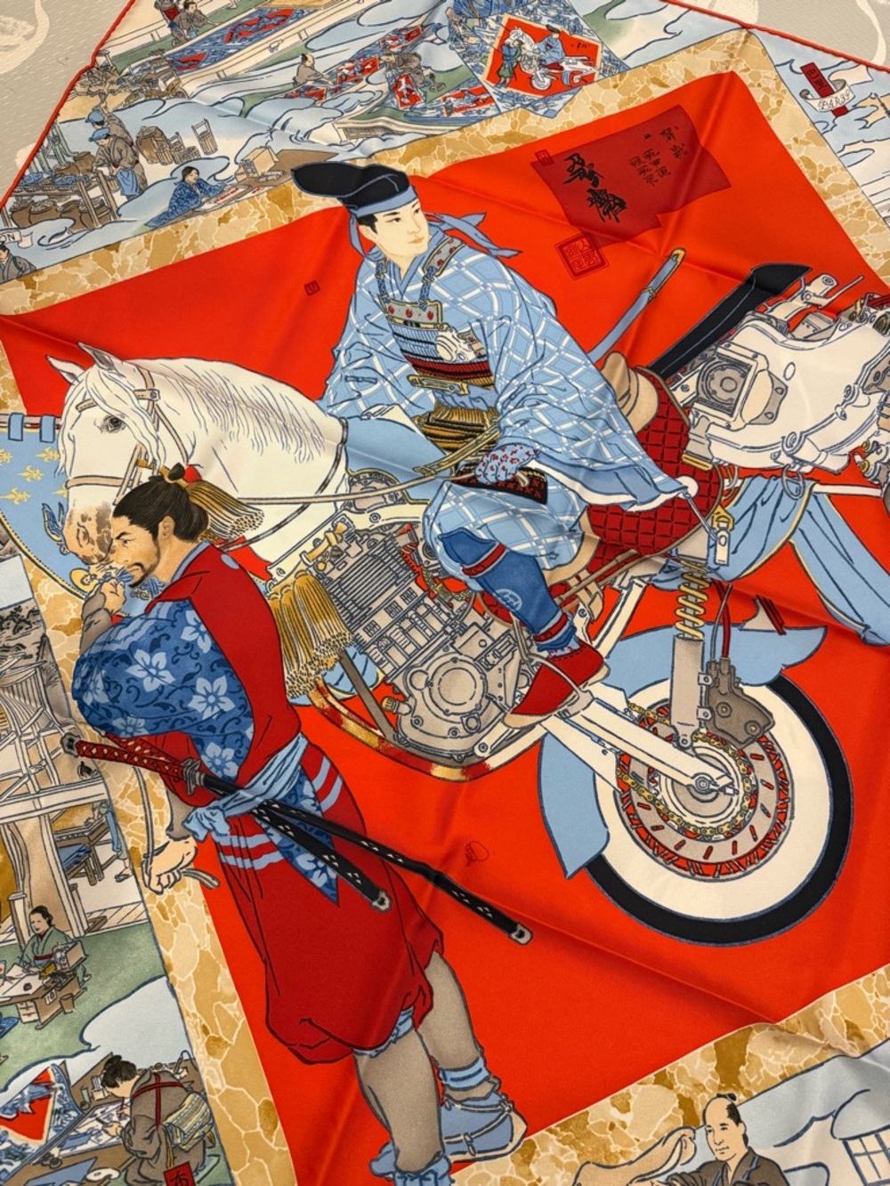 Brand New Hermes 'Les Artisans d’Hermes Carre 90 cm Scarf